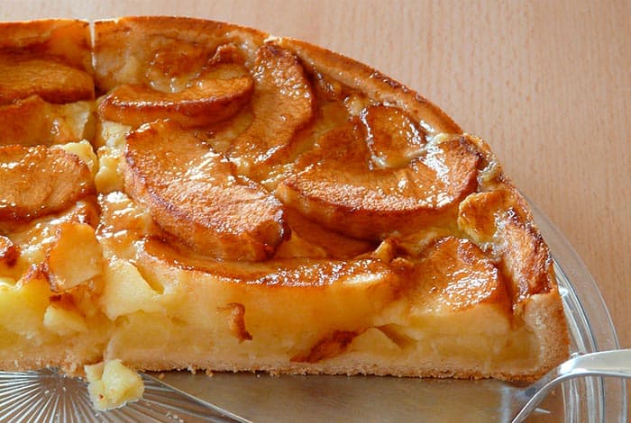 tarte aux pommes sans pâte ou tarte renversée, recette de cuisine