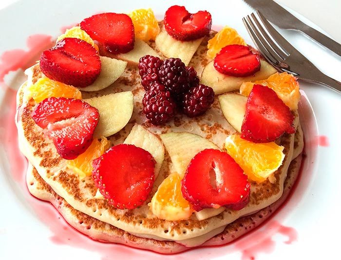 pancakes aux flocons d'avoine, bas en calories : recette healthy