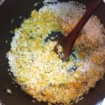 préparation du risotto au potiron