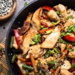 recette healthy rapide : wok de poulet